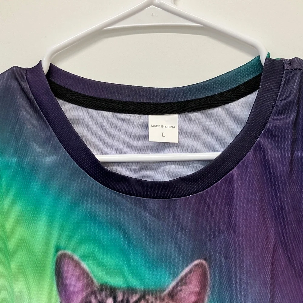 NWT Retro Space Cat T-shirt on Bike, Various Sizes